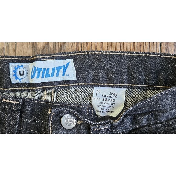 Utility Brand Jeans Men 28x30 Baggy Wide Leg Y2K Skater - Picture 6 of 16